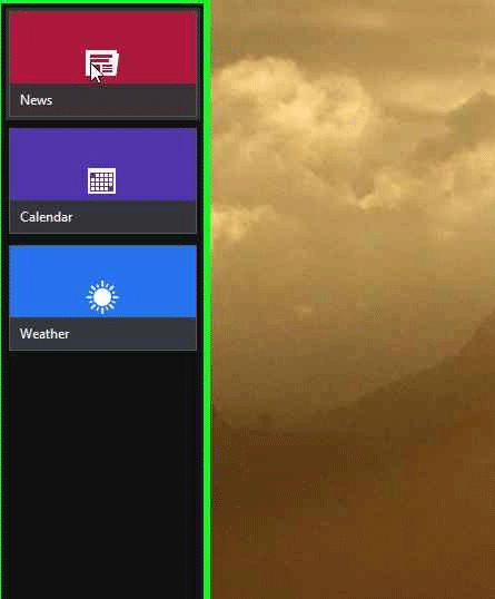 Windows 8 Desktop, Recently Opened Apps